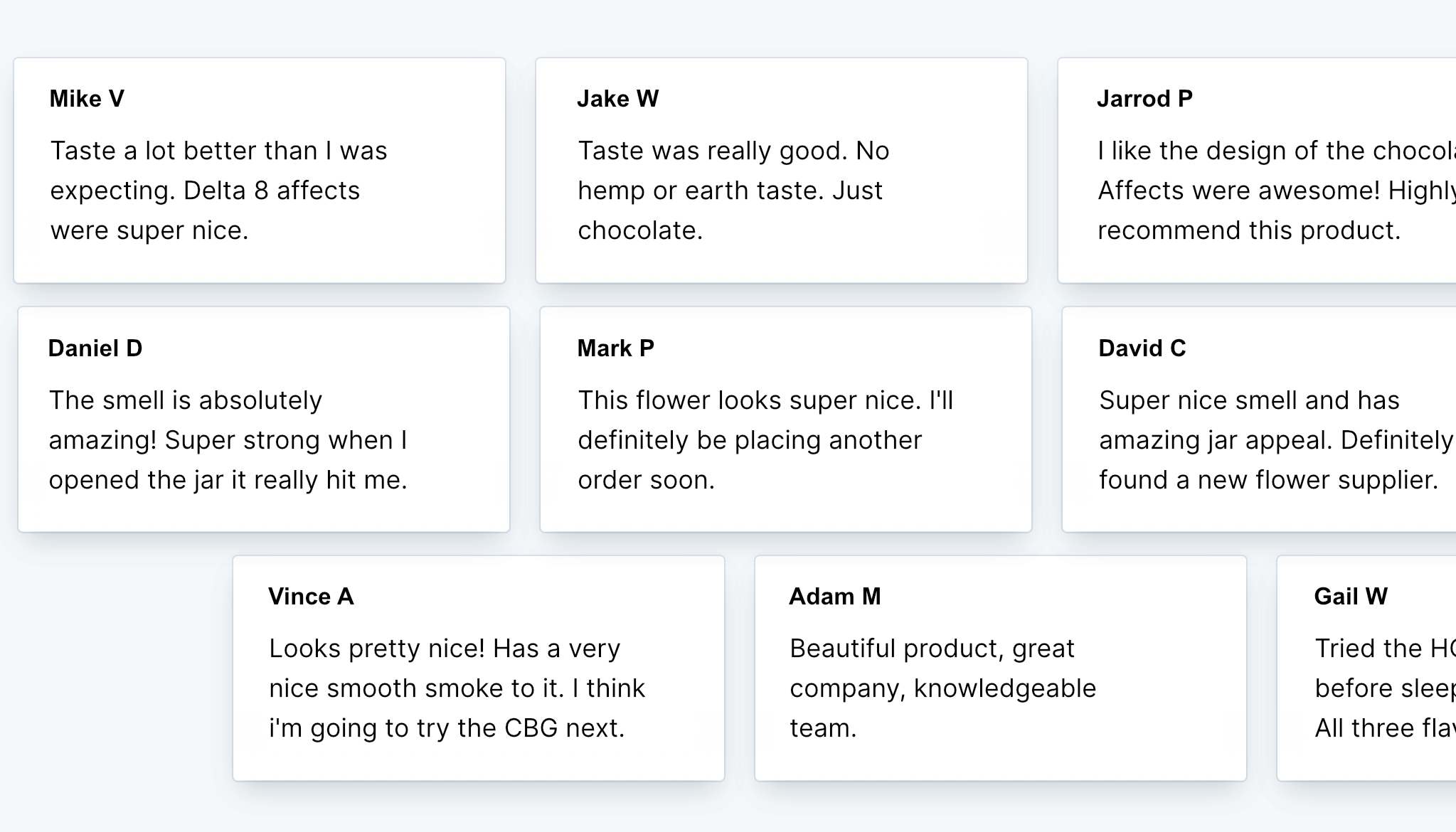 Customer reviews
